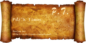Pók Timon névjegykártya